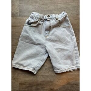 Vintage Baby Guess Light Wash Denim Shorts Size 4Y Button Fly